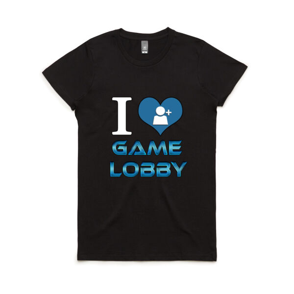 Game Lobby Love: Dark Colours - Women's Tee Thumbnail
